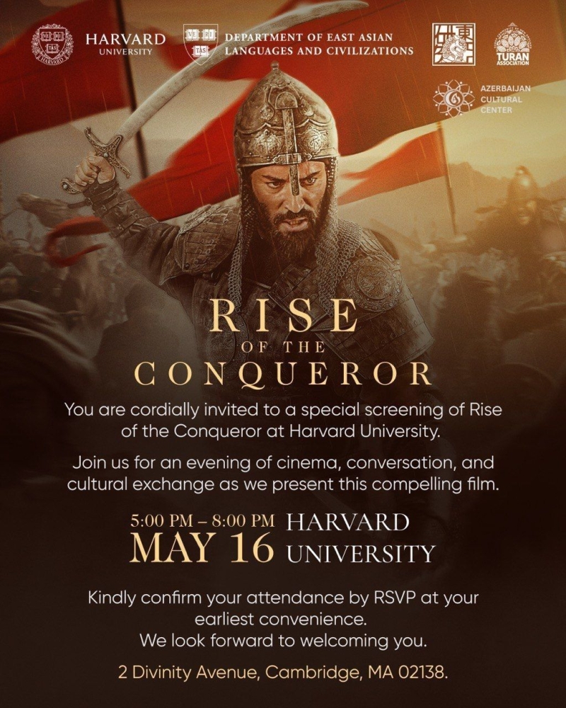 “Rise of the Conqueror” — Harvard Universitetində Xüsusi Film Nümayişi